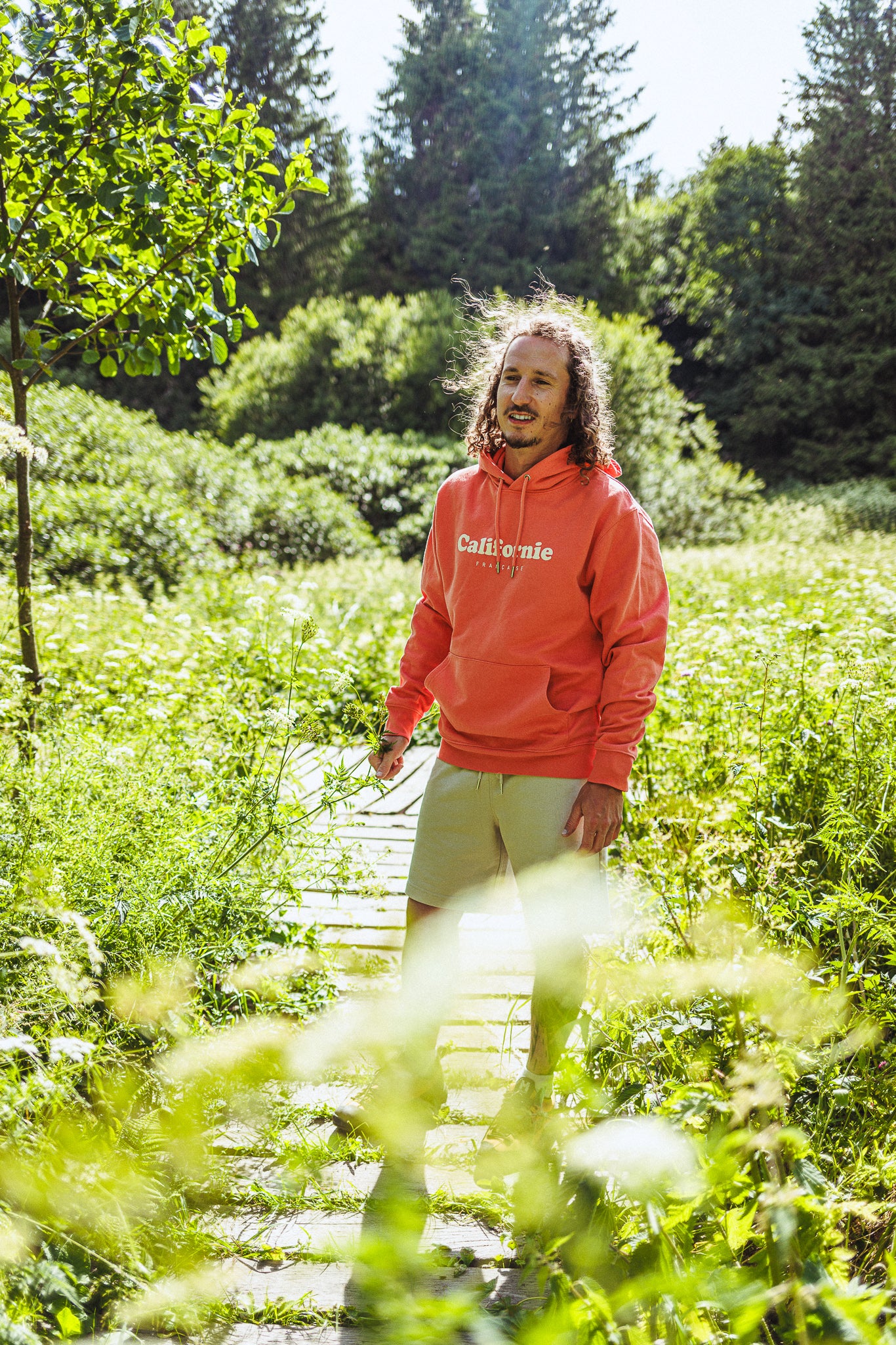 Hoodie Vintage Logo Coral Unisex – Image 2