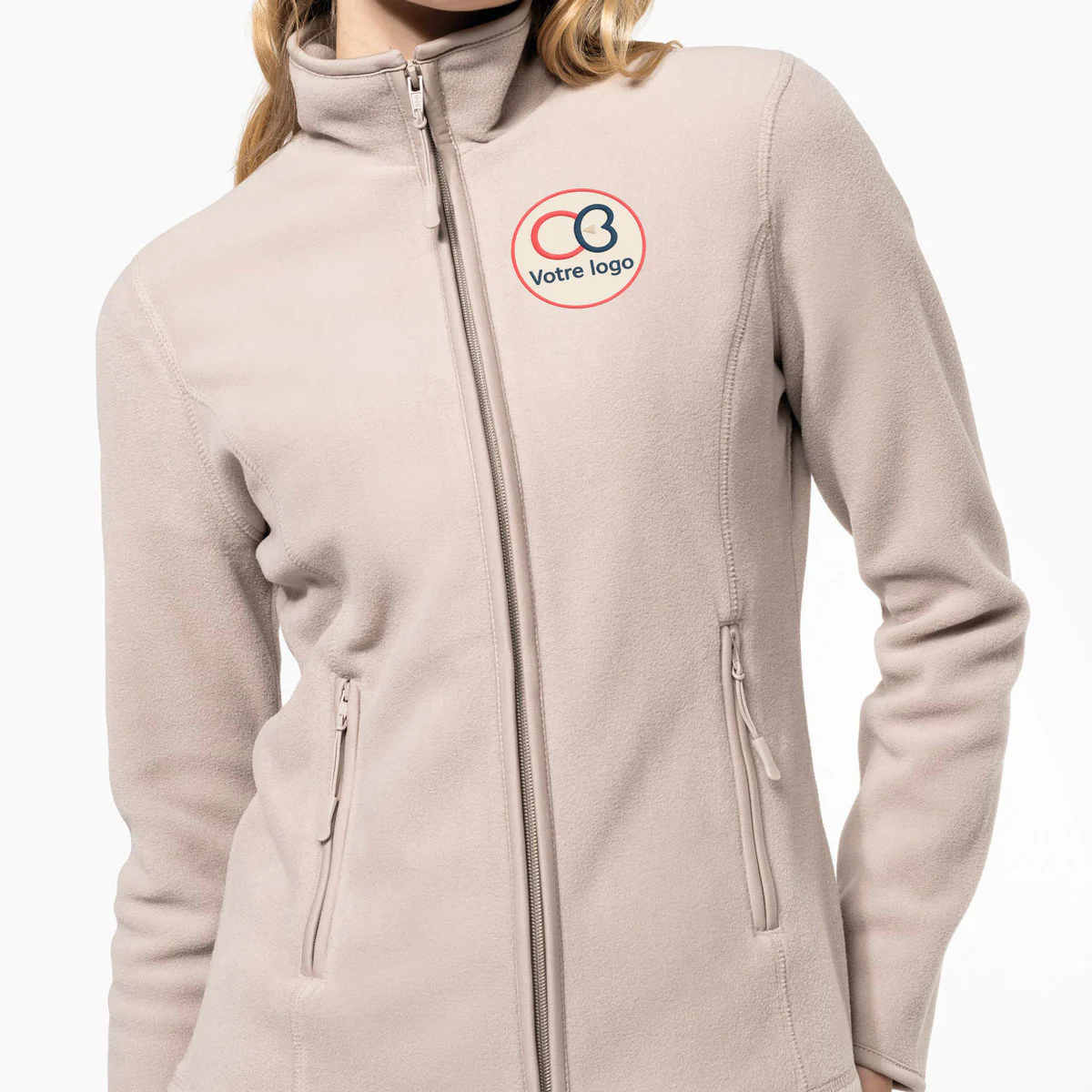 Veste micropolaire zippée femme à broder – K907 – Image 2